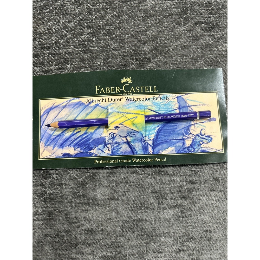 Faber-Castell Albrecht Dürer Watercolor Pencil Sample Card Blue Violet 137